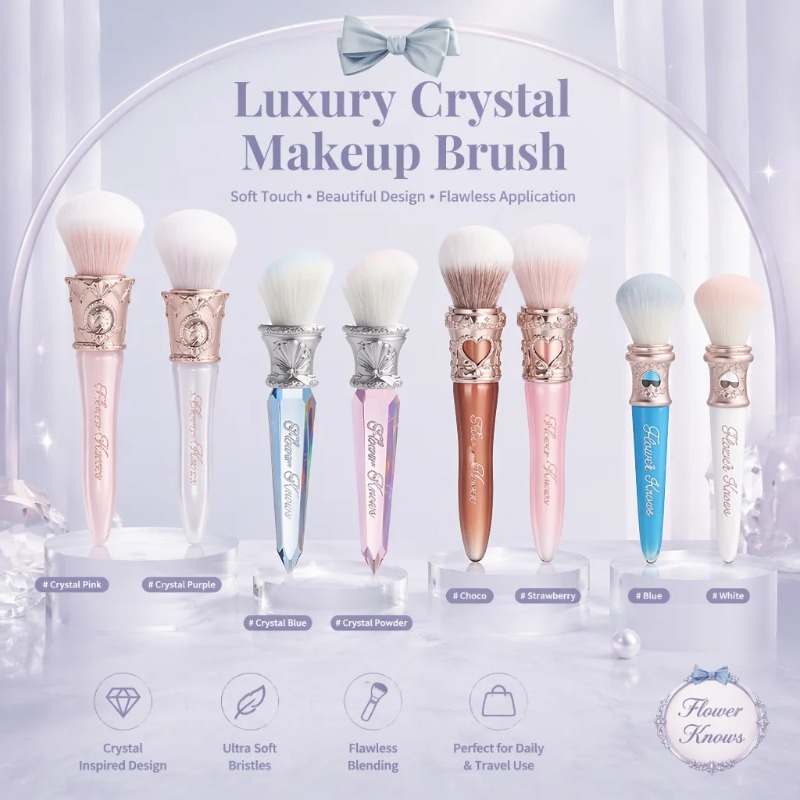 Luxury Skincare And Makeup Brands - Роскошная кисть для румян Crystal Flower