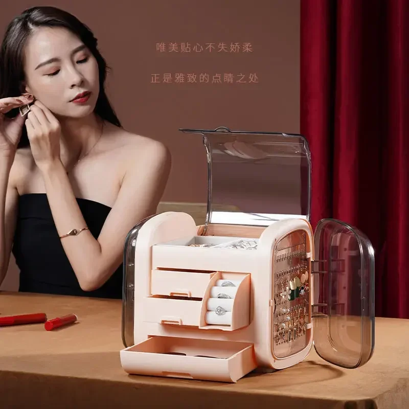 Luxury Skincare Makeup - Роскошный косметический кейс со светодиодной подсветкой
