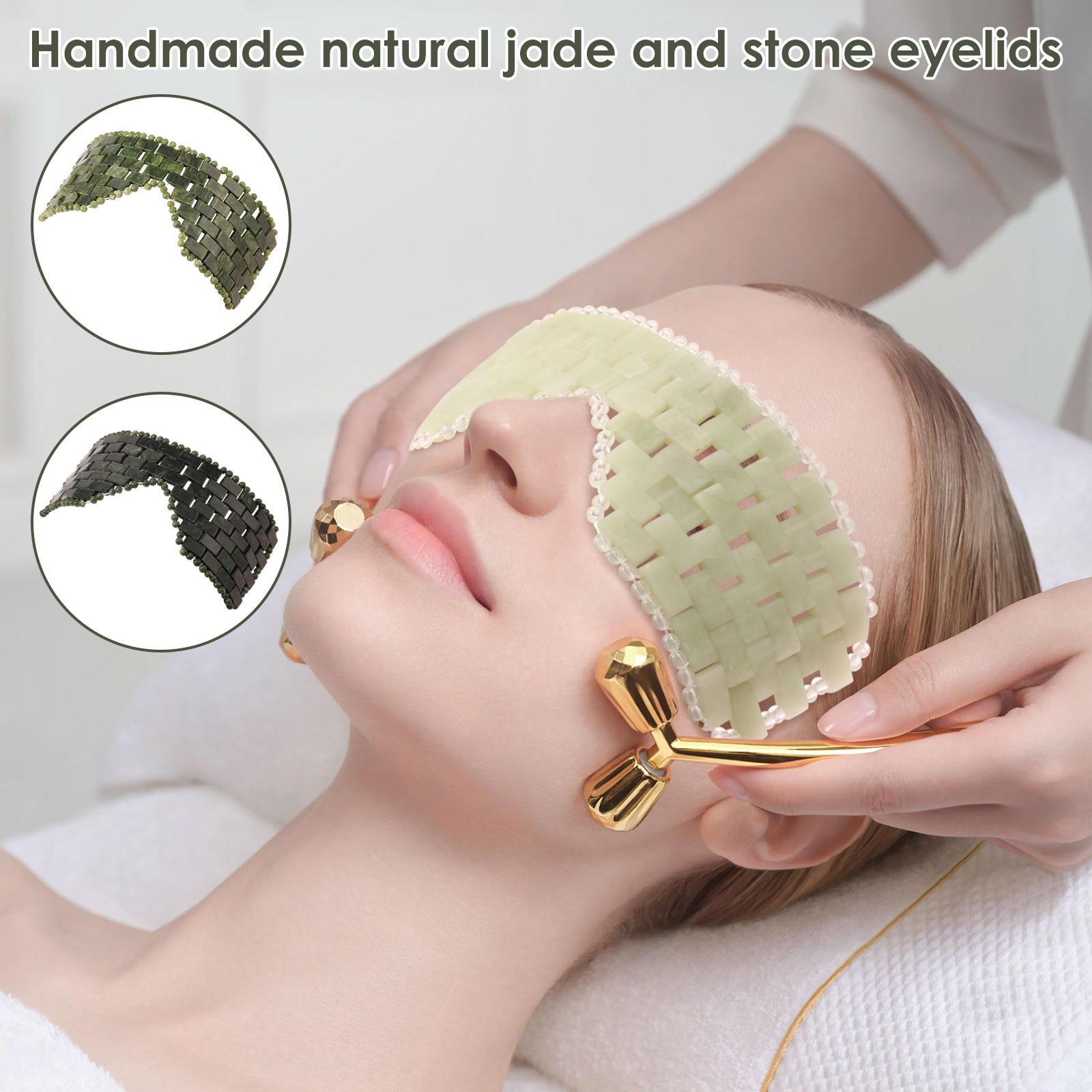 Luxury Skincare Tools - Нефритовая маска для глаз Портативная нефритовая